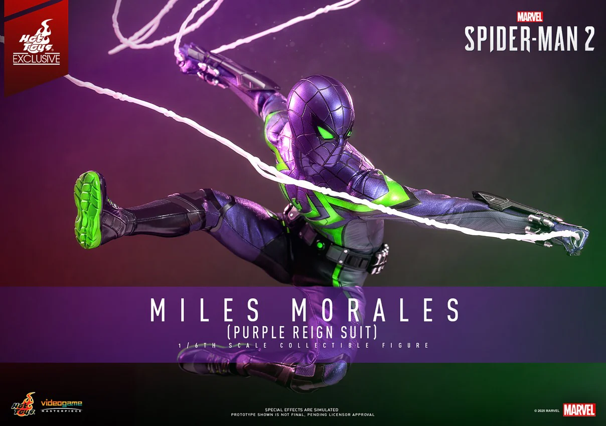 Marvel Spiderman 2 Purple Suit 1/6 Scale Action Figure By Hot Toys - Image 5