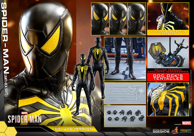 Marvel Spiderman Anti-Ock Suit Deluxe Ver. 1/6 Scale By Hot Toys - Image 4