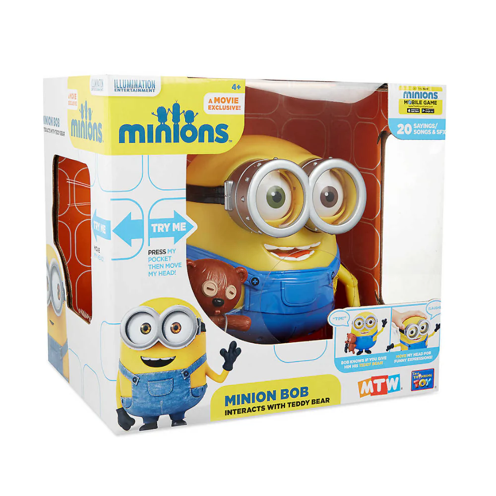 Despicable Me Talking Minion Bob - Interacts With Teddy Bear