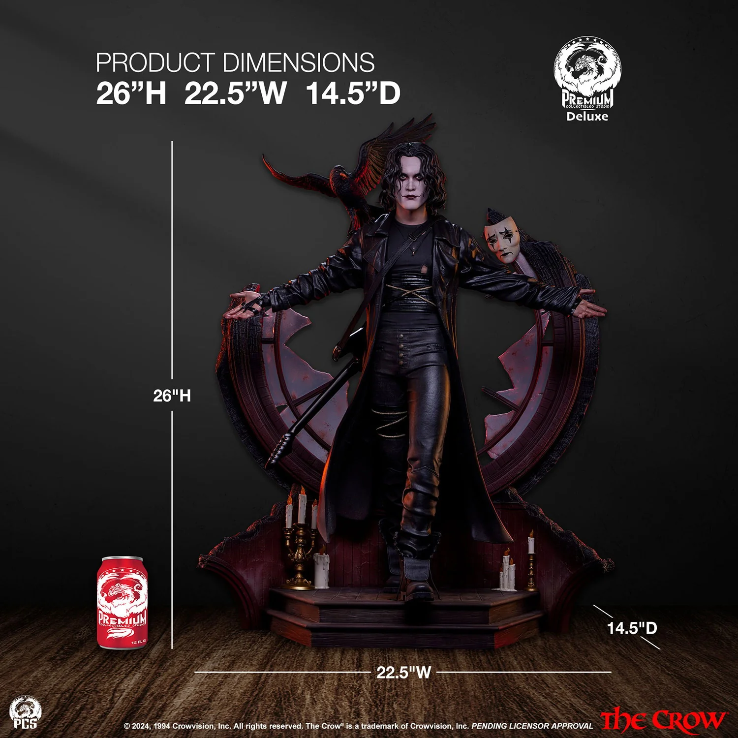 The Crow The Crow 1:3 Statue - Deluxe Edition 1/3 scale By Premium Collectibles Studio - Image 7