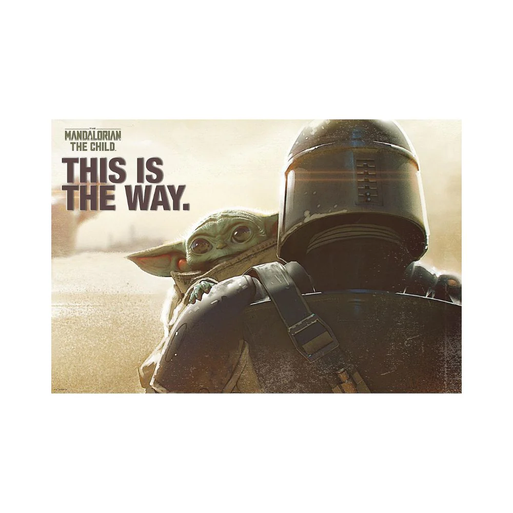 Starwars The Mandalorian  Mando & The Child 91X61 cm Poster by Abysse