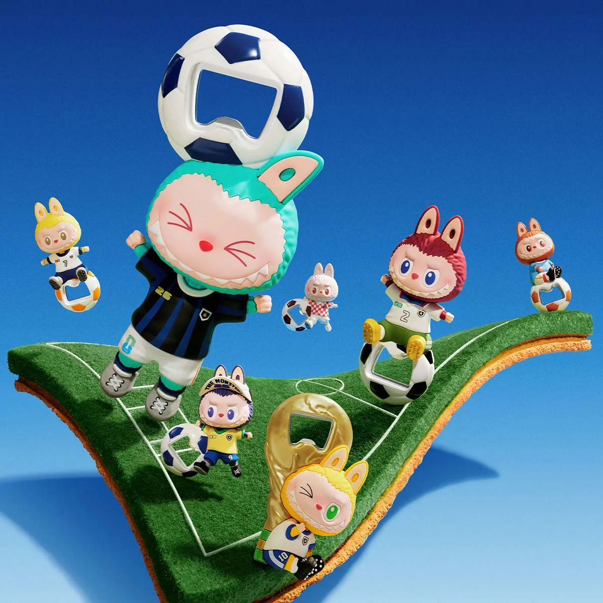 THE MONSTERS × FIFA SERIES Bottle Opener Fridge Magnet Blind Box | Case: 6 By Pop Mart - Image 5