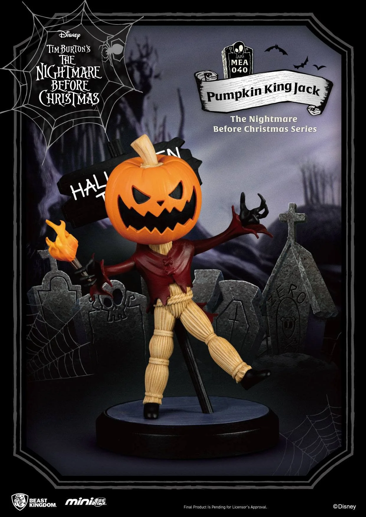 Nightmare Before Christmas - Pumpkin King Mini Egg Attack Figure by Beast Kingdom - Image 2