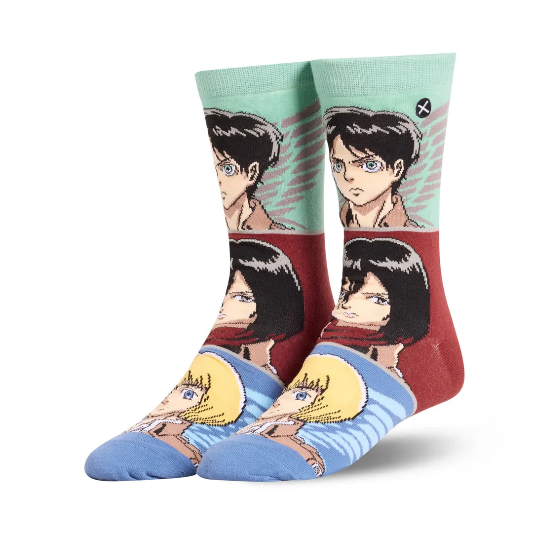 Titans Mash Up - Mens Crew Straight Socks By Odd Socks