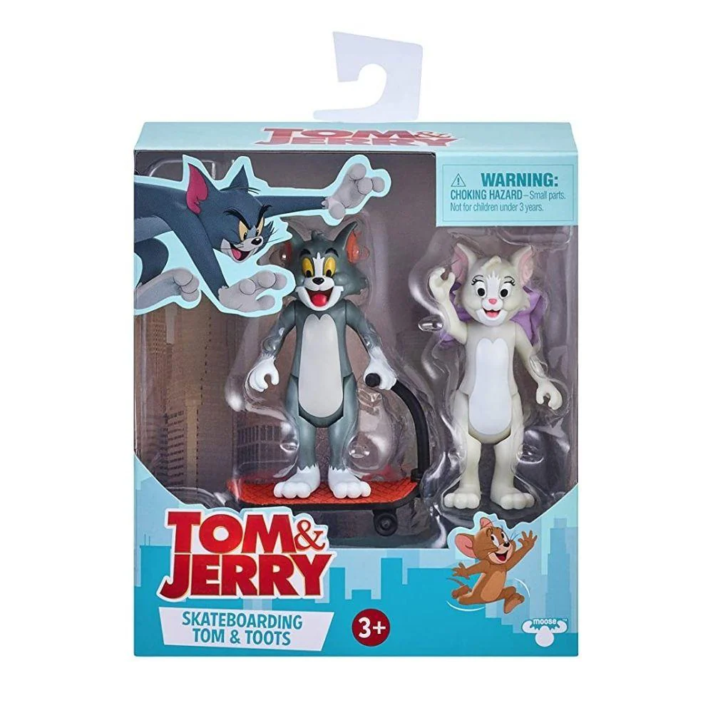 TOM & JERRY SKATEBOARD - 3" FIGS ( 2PK )
