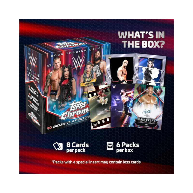 Topps Chrome WWE Mega Box 2026 (1 Single Pack) - Image 9