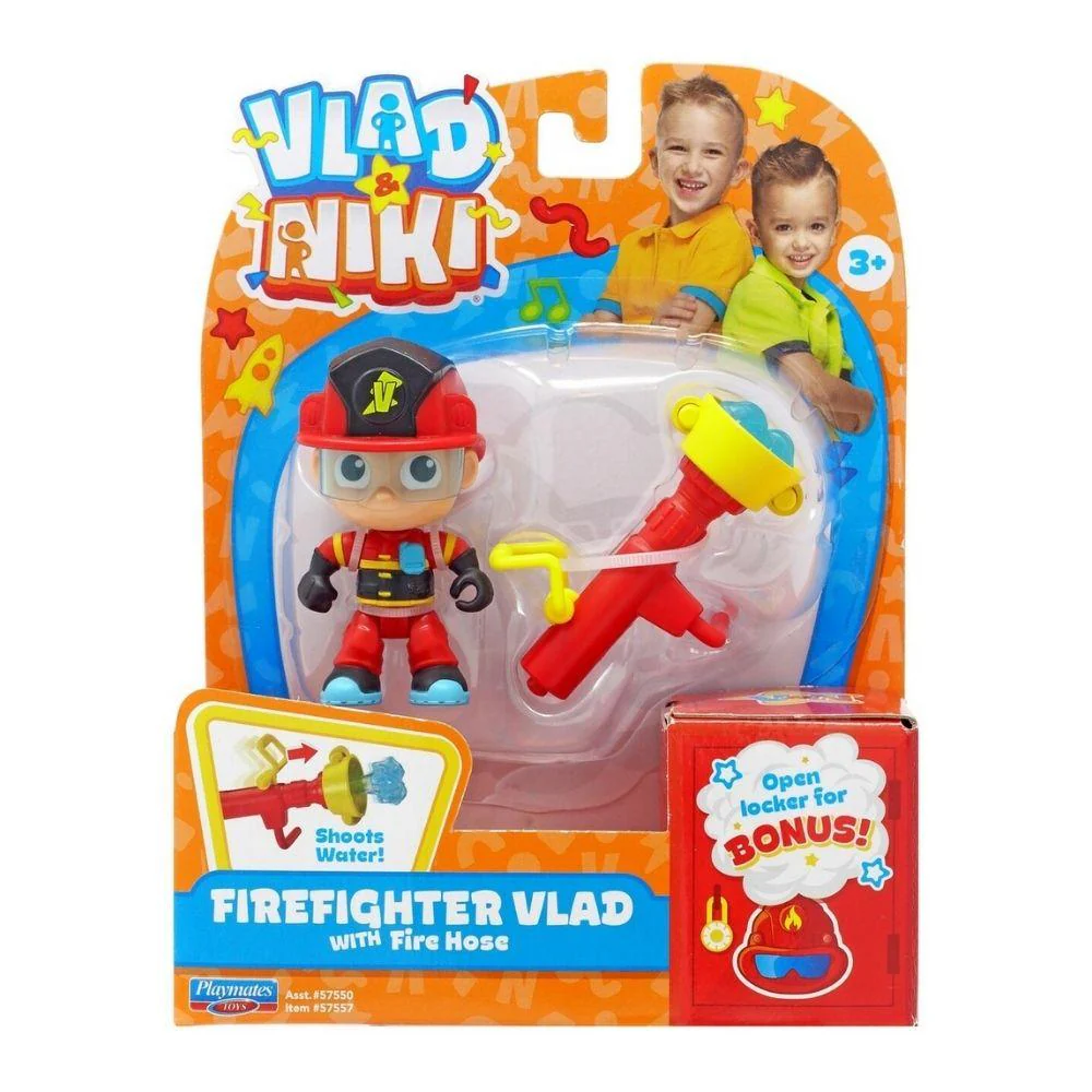 Vlad & Niki Funtastic 3" Fig Wave #1 - Firefighter Vlad w/Fire Hose