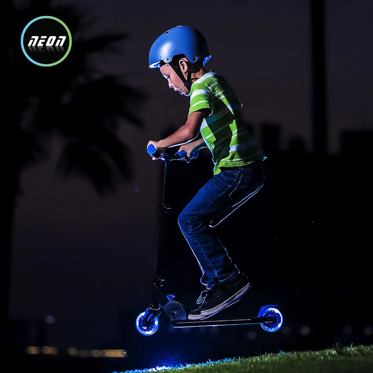 YVOLUTION Kids scooter Neon Vector - Blue - Image 4