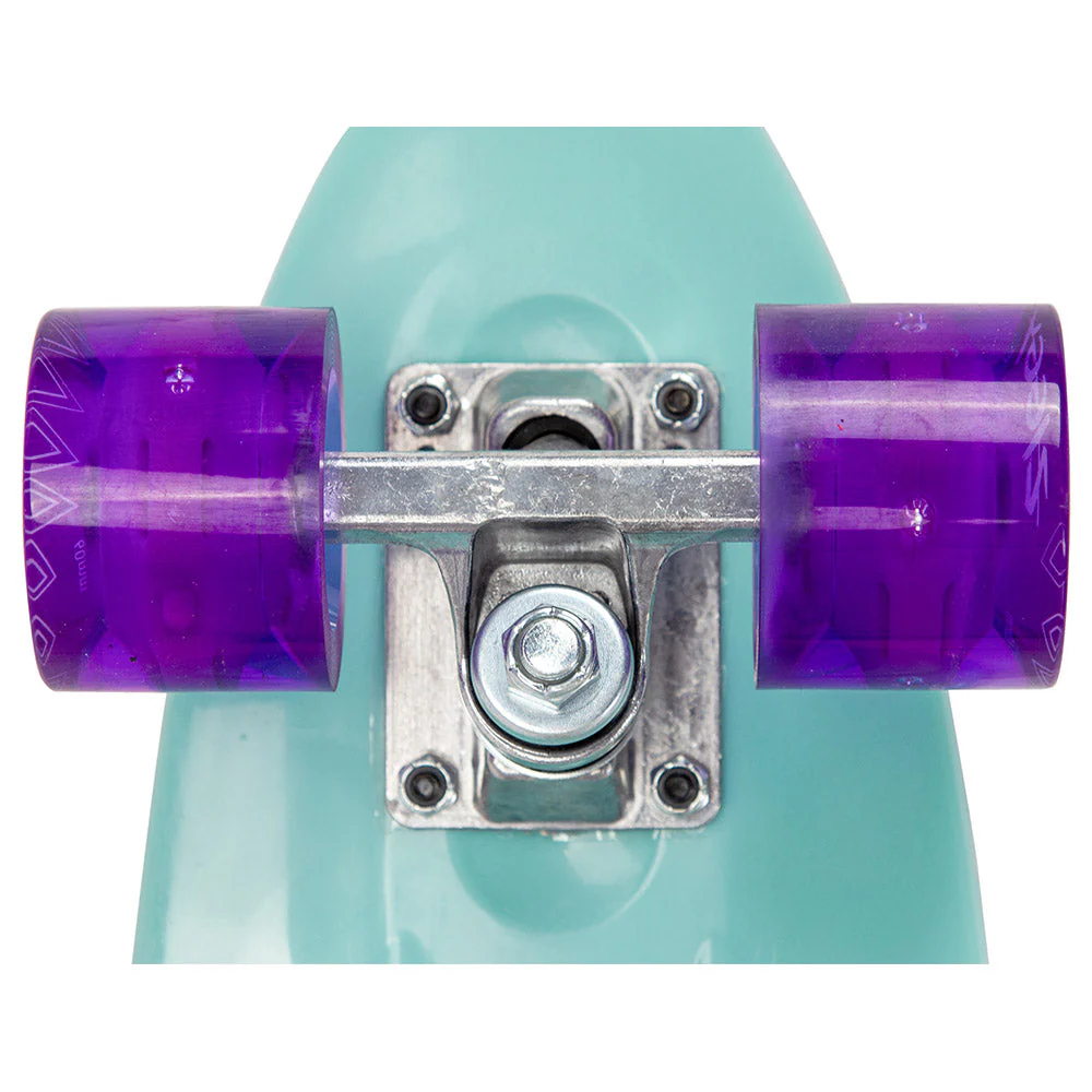 Ziggy - Skateboard Mini Cruiser W/ LED Wheels 22" - Mint Blue - Image 3