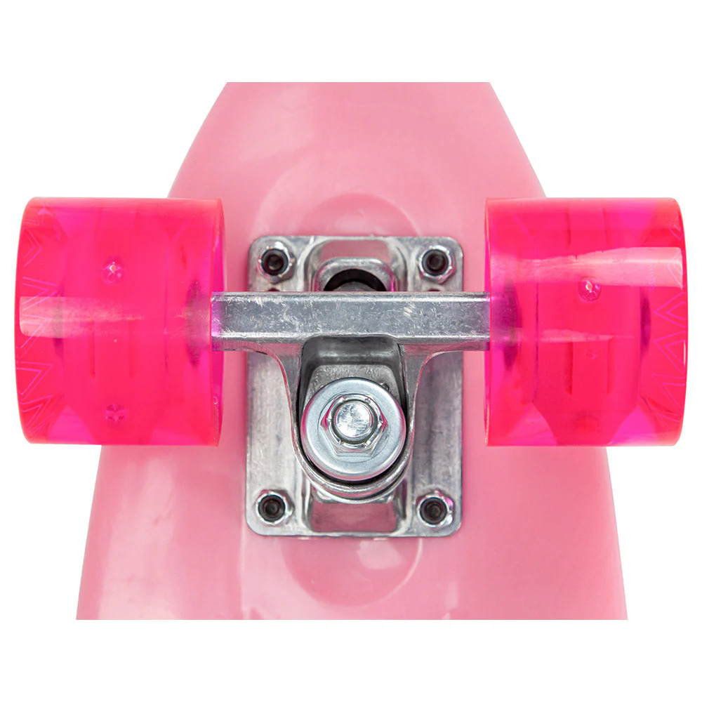 Ziggy - Skateboard Mini Cruiser W/ LED Wheels 22" - Pink - Image 3